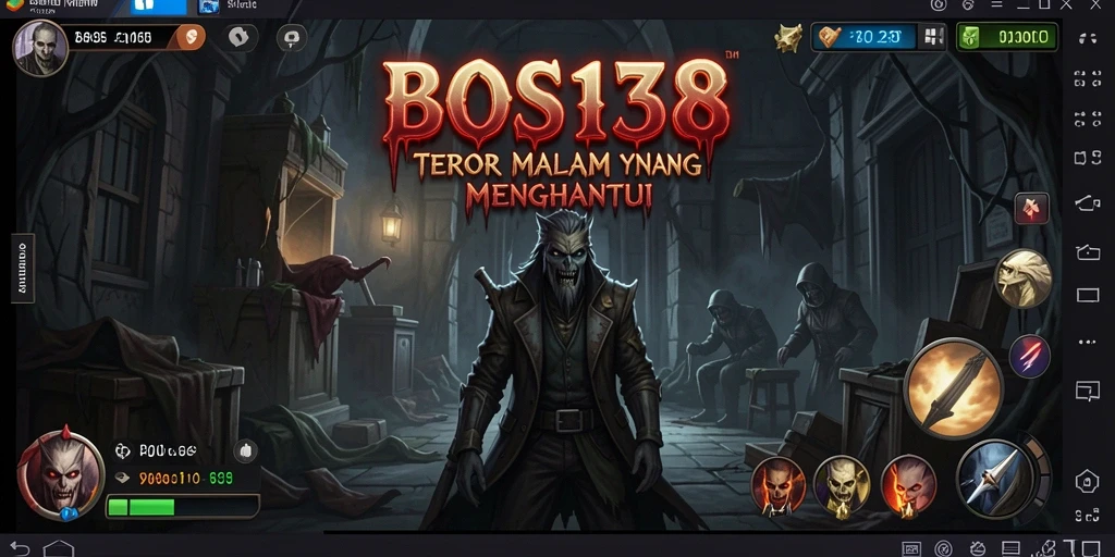 Screenshot gameplay BOS138 menunjukkan suasana mencekam yang intens.
