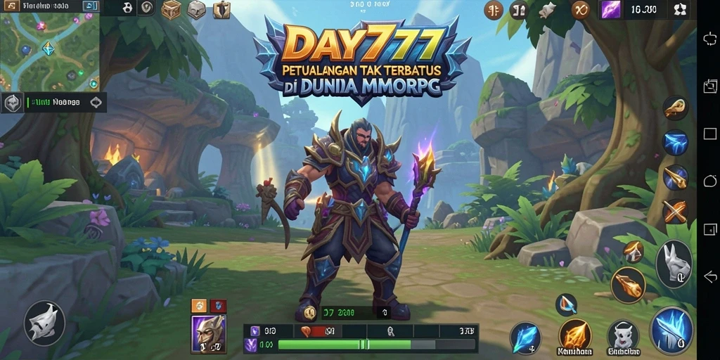 Screenshot menunjukkan karakter beraksi dalam petualangan MMORPG yang mendebarkan.
