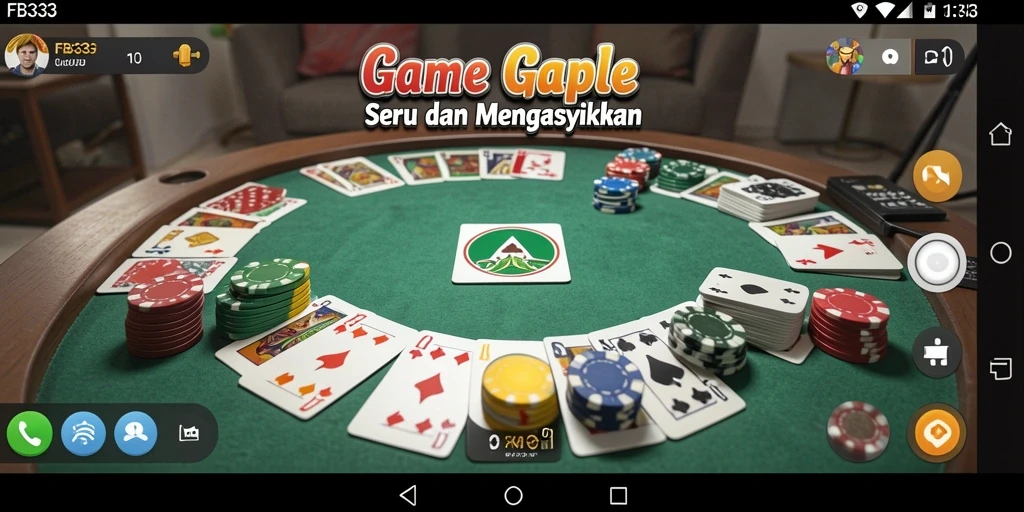 Tampilan gameplay menarik dan seru dari permainan Gaple.