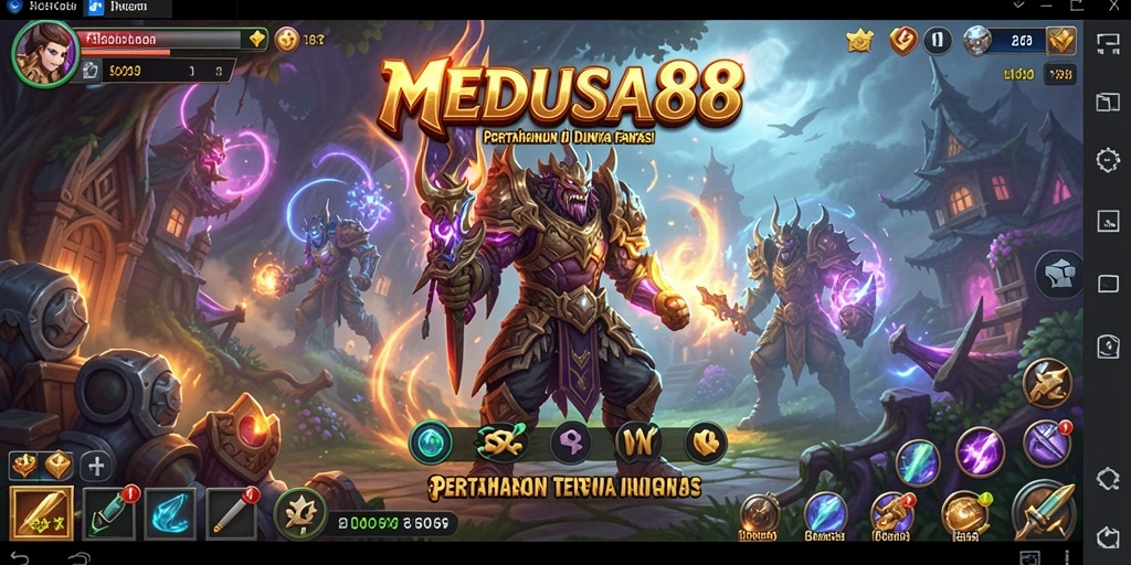 Gameplay intens dari MEDUSA88 dengan pertahanan strategis dan serangan musuh.