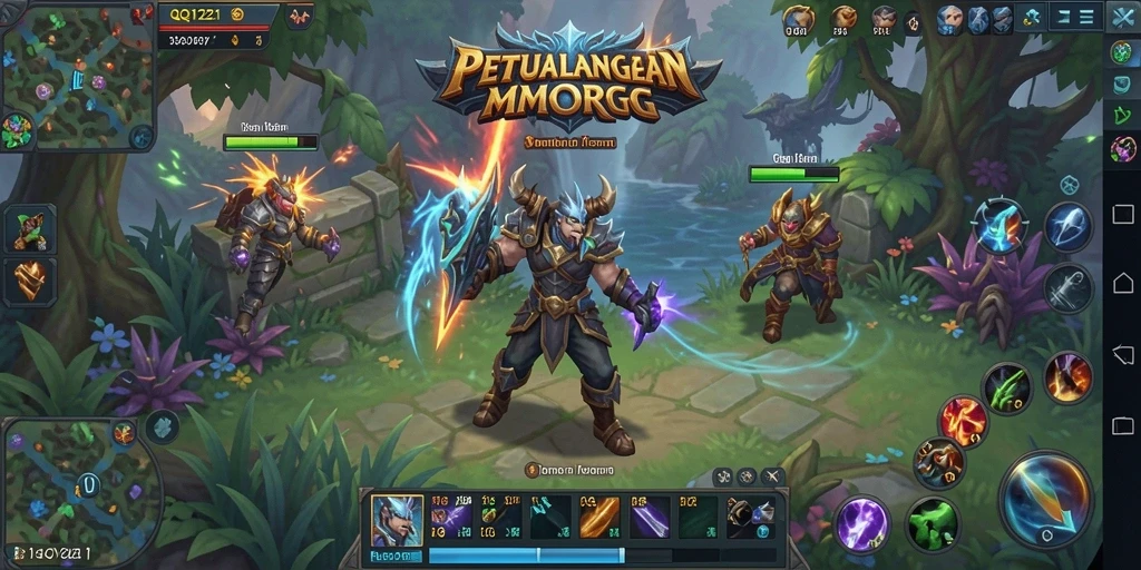 Screenshot gameplay QQ1221 yang menunjukkan aksi seru dalam game MMORPG.