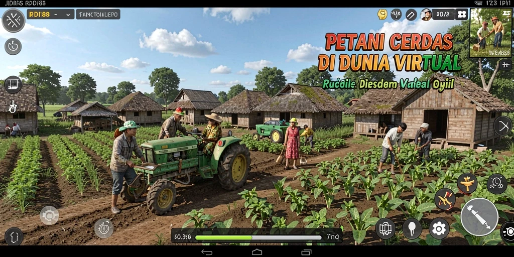 Screenshot RDI88 menampilkan suasana bertani yang menakjubkan dan interaksi dalam game.