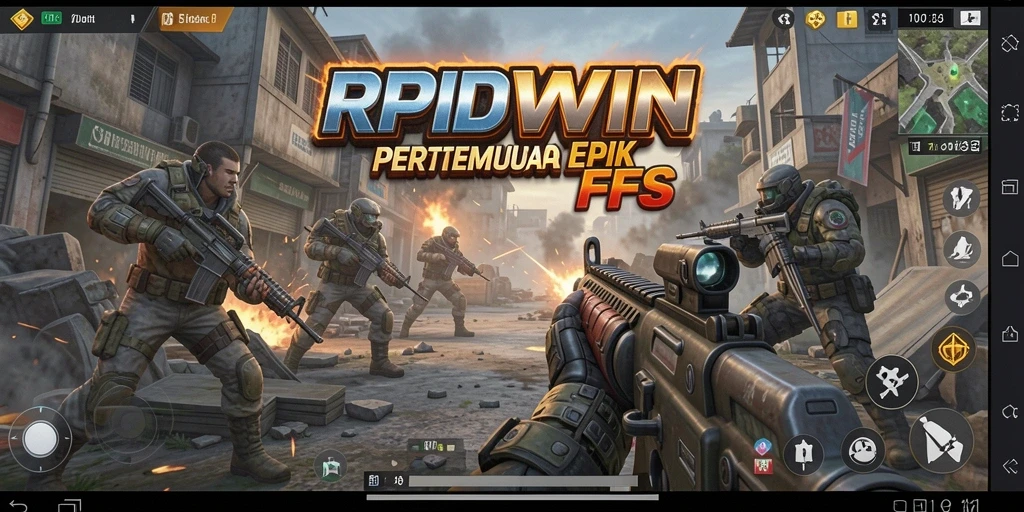 Screenshot memperlihatkan momen seru dalam pertempuran di RPIDWIN.