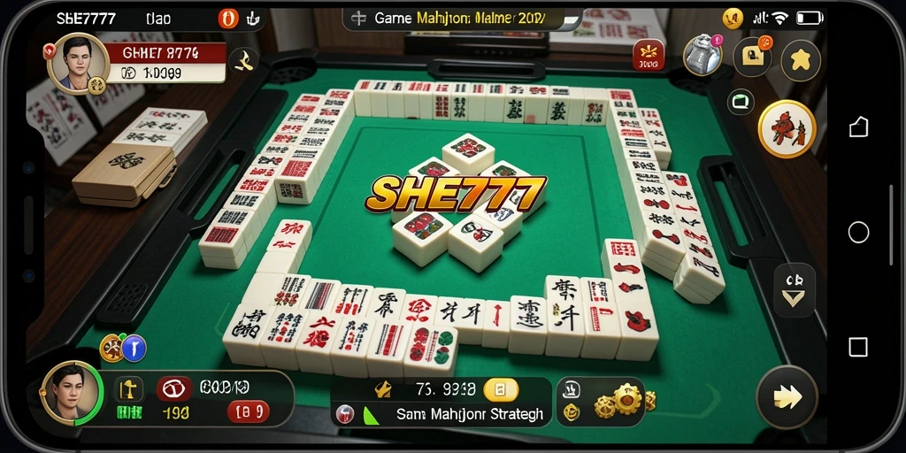 Screenshot gameplay SHE777 menampilkan tantangan Mahjong yang menarik.