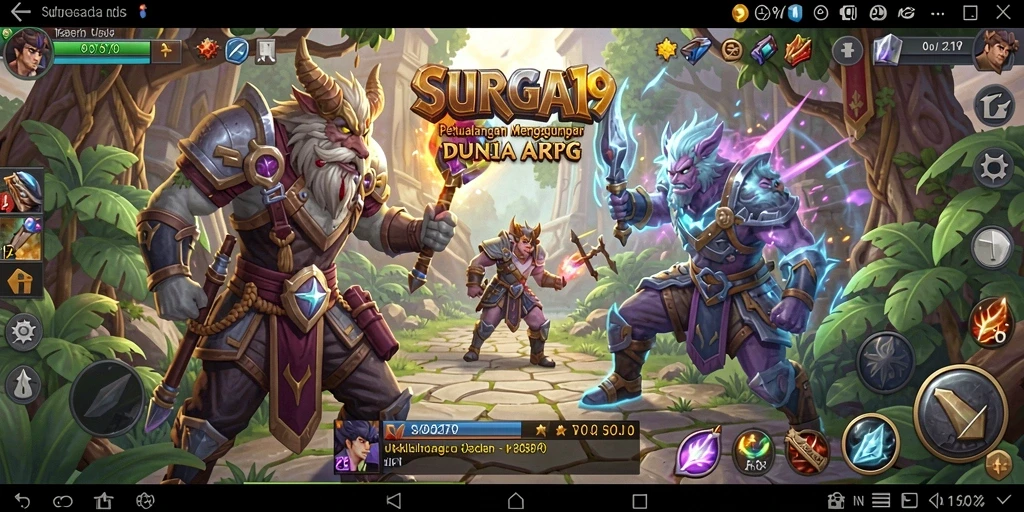 Tangkapan layar gameplay SURGA19 dengan aksi pertarungan seru.