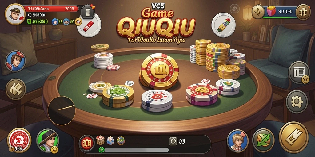 Tampilan gameplay QiuQiu yang seru dan interaktif.