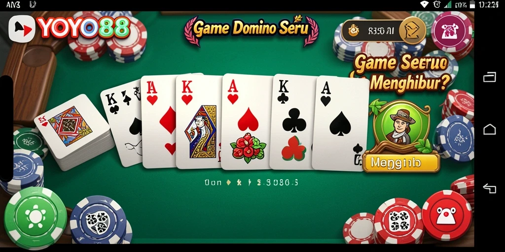 Tampilan utama permainan Domino YOYO88 yang menarik dan dinamis.